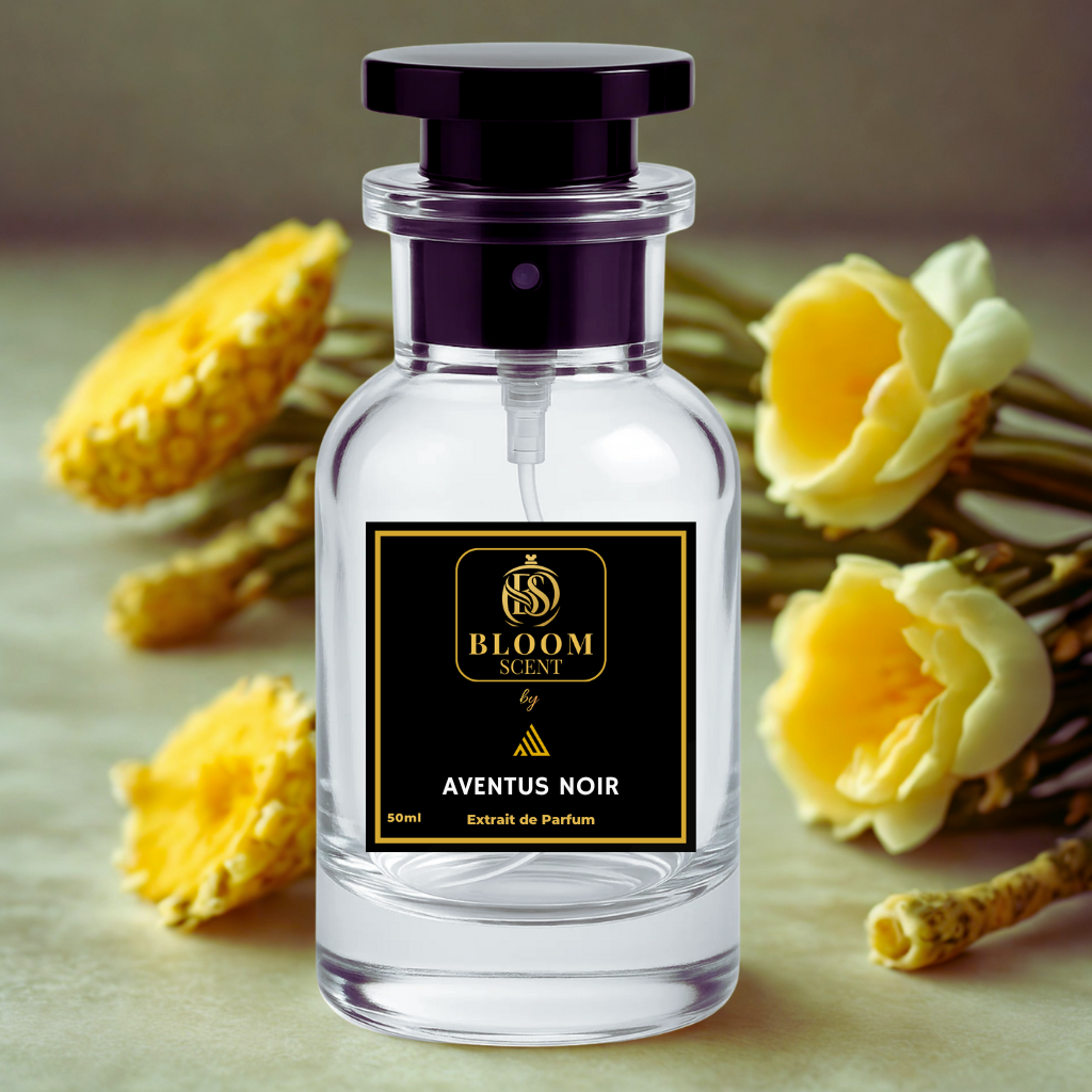 Aventus Noir perfume Bloom Scents by AW our creation of Creed Aventus long lasting men's fragrance
