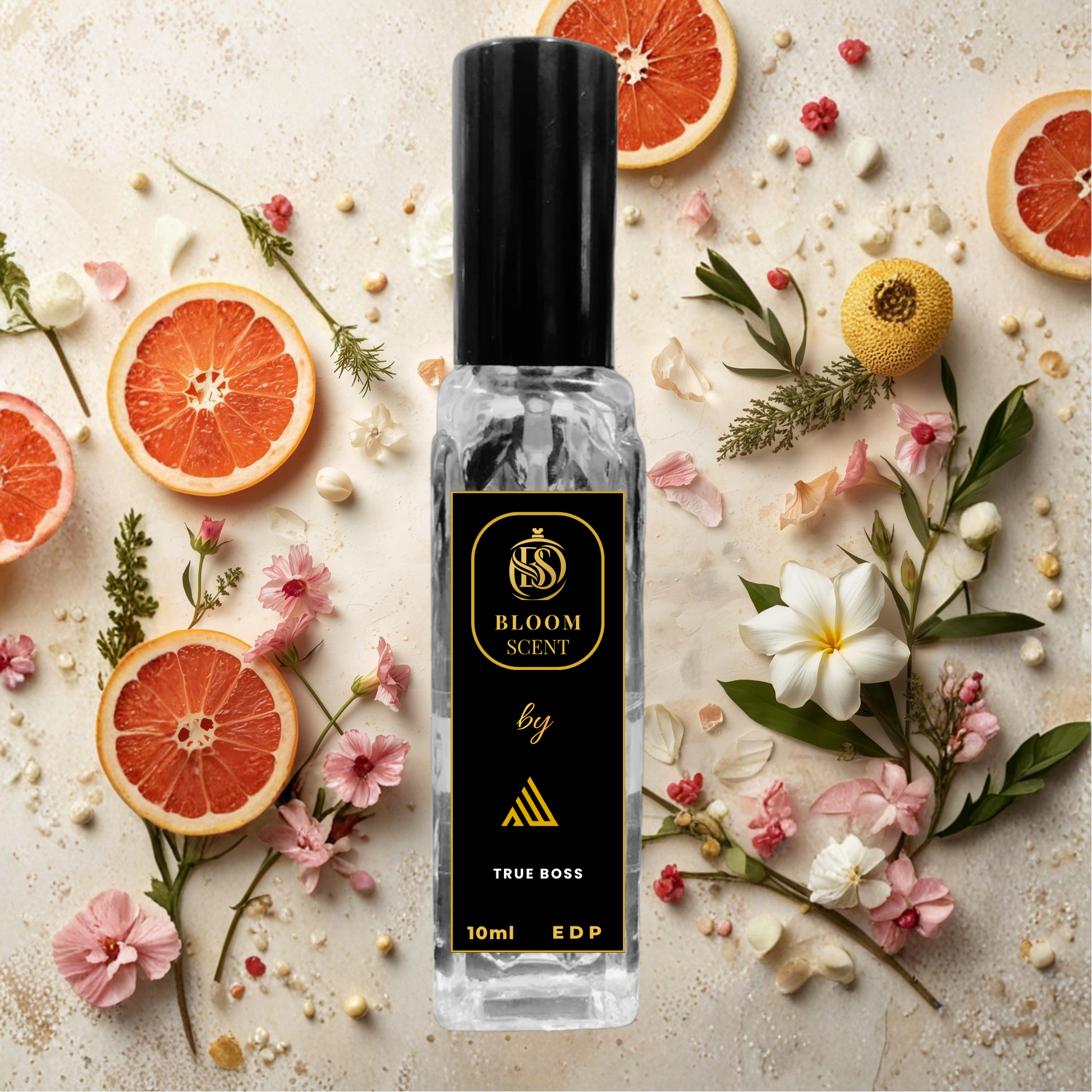 “True Boss men’s woody perfume inspired by Hugo Boss – long lasting 40% oil – Bloom Scents by AW UAE.”